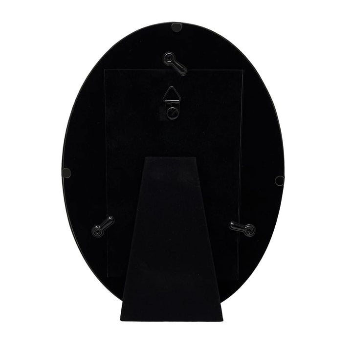 Isaac Jacobs Oval Metal Picture Frame, Classic Photo Frame Made For Tabletop &amp; Hanging Display, Photo Gallery and Wall Art