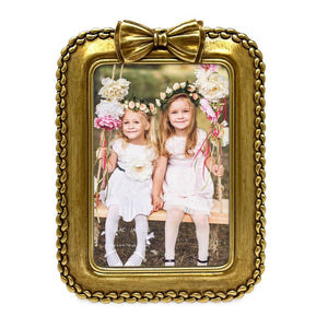 Isaac Jacobs 4x6 Braided Bow Frame for Tabletop and Wall Display, Decorative Design, Tables, Bookshelves, Desks, Home Décor, Photo Gallery, Art