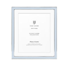Isaac Jacobs Enamel Picture Frame with Metal Edge with Easel, Tabletop Display, Wall Décor, Photo Gallery
