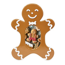 Isaac Jacobs Gingerbread Picture Frame - Fits 2x3 Photo, Vertical Resin Frame for Tabletop or Wall Display, Holiday Home Décor