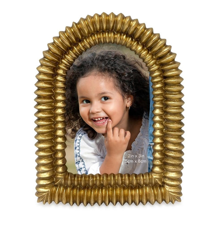 Isaac Jacobs 2x3 Matte Blush Double Bead Arch Photo Frame with Black Fabric Easel, Tabletop, Wall-Mountable, Shelf and Desk, Decorative Art Design, Home Décor (2x3, Matte Blush)