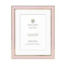 Isaac Jacobs Enamel Picture Frame with Metal Edge with Easel, Tabletop Display, Wall Décor, Photo Gallery