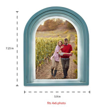 Isaac Jacobs Arc Resin Picture Frame with Gradient Design, Decorative Photo Frame, Tabletop & Wall Display, Hanging Display & Home Decor