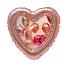 Isaac Jacobs 4x4 Balloon Heart-shaped Picture Frame with Easel & Hook for Tabletop & Wall Display, Decorative Art Design, Home Décor, Gallery Wall, Bookshelf, Desktop Display