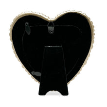 Isaac Jacobs 4x4 Balloon Heart-shaped Picture Frame with Easel & Hook for Tabletop & Wall Display, Decorative Art Design, Home Décor, Gallery Wall, Bookshelf, Desktop Display#color_Champagne