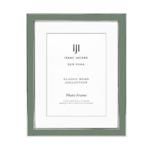 Isaac Jacobs Enamel Picture Frame with Metal Edge with Easel, Tabletop Display, Wall Décor, Photo Gallery