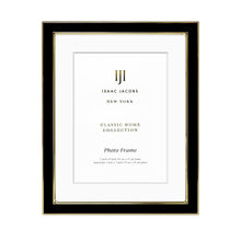 Isaac Jacobs Enamel Picture Frame with Metal Edge with Easel, Tabletop Display, Wall Décor, Photo Gallery