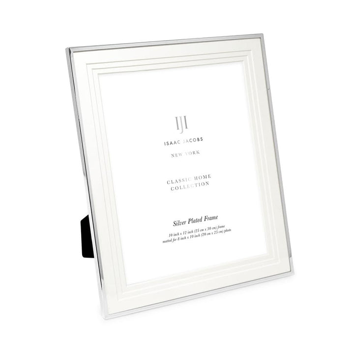 Isaac Jacobs Metal Picture Frame, Triple Matted Classic Metal Photo Frame Made For Tabletop &amp; Hanging Display, Photo Gallery and Wall Art_