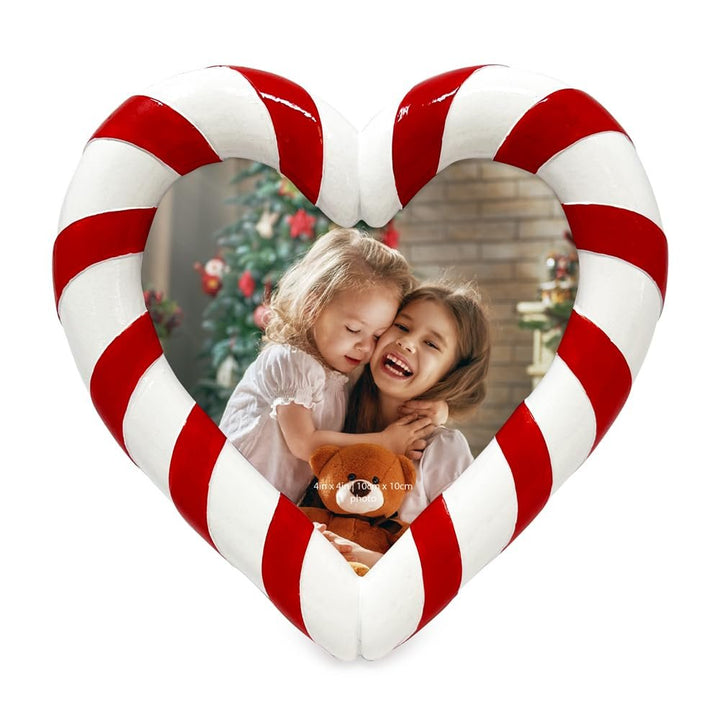 Isaac Jacobs 4x4 Candyheart Picture Frame - Resin, Holiday-Inspired Décor for Tabletop or Wall Display, Holiday Gift, Home Décor_