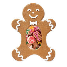 Isaac Jacobs Gingerbread Picture Frame - Fits 2x3 Photo, Vertical Resin Frame for Tabletop or Wall Display, Holiday Home Décor