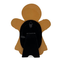 Isaac Jacobs Gingerbread Picture Frame - Fits 2x3 Photo, Vertical Resin Frame for Tabletop or Wall Display, Holiday Home Décor