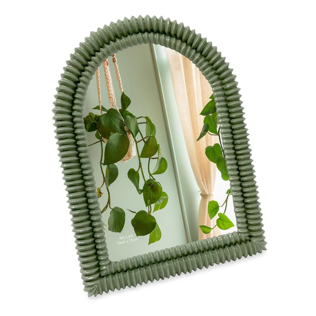Isaac Jacobs 2x3 Matte Blush Double Bead Arch Photo Frame with Black Fabric Easel, Tabletop, Wall-Mountable, Shelf and Desk, Decorative Art Design, Home Décor (2x3, Matte Blush)