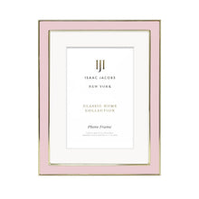 Isaac Jacobs Enamel Picture Frame with Metal Edge with Easel, Tabletop Display, Wall Décor, Photo Gallery