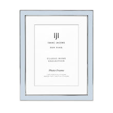 Isaac Jacobs Enamel Picture Frame with Metal Edge with Easel, Tabletop Display, Wall Décor, Photo Gallery