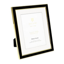 Isaac Jacobs Enamel Picture Frame with Metal Edge with Easel, Tabletop Display, Wall Décor, Photo Gallery