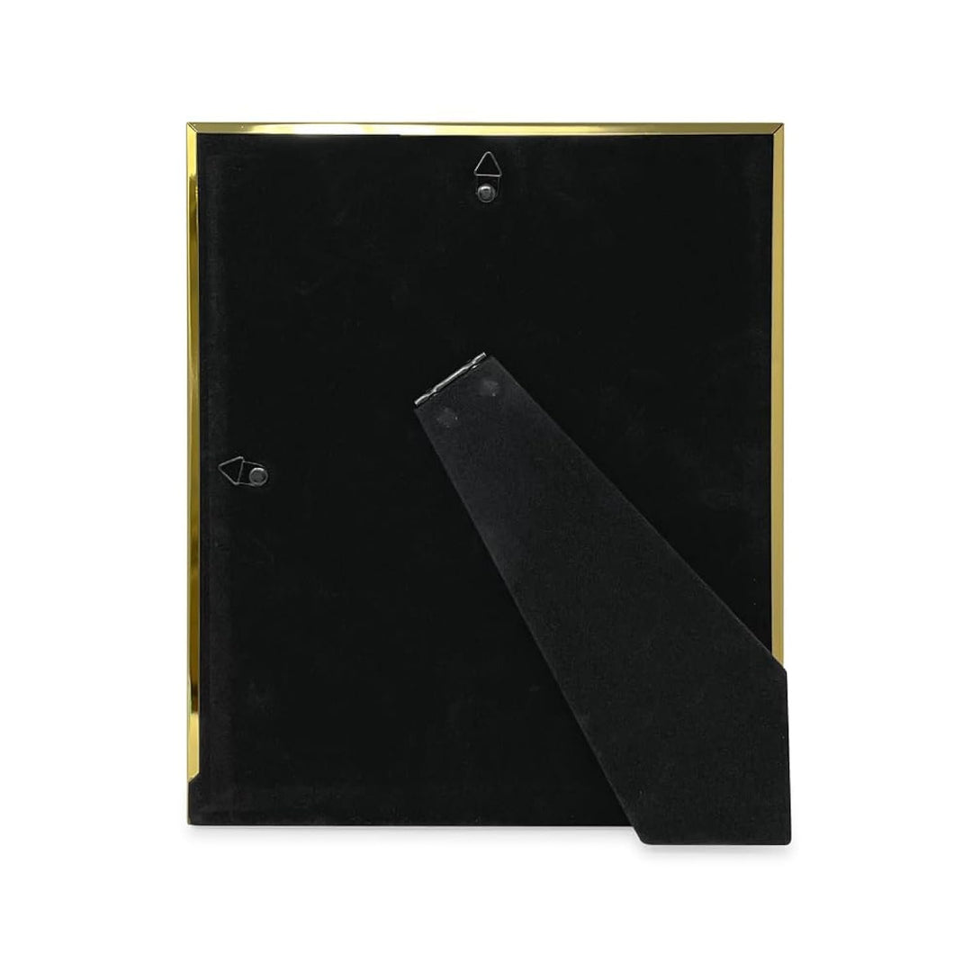 Isaac Jacobs Enamel Picture Frame with Metal Edge with Easel, Tabletop Display, Wall Décor, Photo Gallery