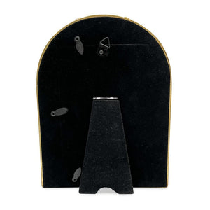 Isaac Jacobs 4x6 Peacock Arch Frame with Easel for Tabletop Display, Decorative Art Design, Home Décor