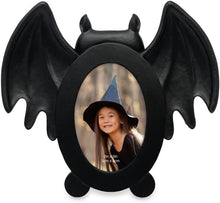 Isaac Jacobs 4x4 Bat-Shaped Picture Frame With Ears And Wings Detail, Photo Tabletop & Wall Display Hanging Display & Home Décor_#color_matt_black_2x3