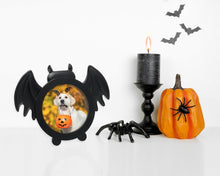 Isaac Jacobs 4x4 Bat-Shaped Picture Frame With Ears And Wings Detail, Photo Tabletop & Wall Display Hanging Display & Home Décor_#color_matt_black_4x4