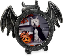 Isaac Jacobs 4x4 Bat-Shaped Picture Frame With Ears And Wings Detail, Photo Tabletop & Wall Display Hanging Display & Home Décor_#color_matt_black_with_gold_4x4
