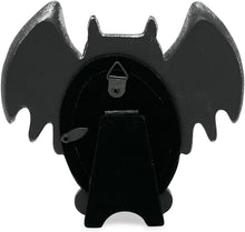 Isaac Jacobs 4x4 Bat-Shaped Picture Frame With Ears And Wings Detail, Photo Tabletop & Wall Display Hanging Display & Home Décor_#color_matt_black_with_silver_2x3