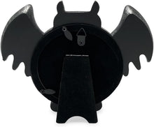 Isaac Jacobs 4x4 Bat-Shaped Picture Frame With Ears And Wings Detail, Photo Tabletop & Wall Display Hanging Display & Home Décor_#color_matt_black_with_silver_4x4