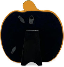 Isaac Jacobs 4x4 Pumpkin-Shaped Picture Frame For Halloween Or Fall Décor, Photo Tabletop & Wall Display Hanging Display_#color_Orange_4x4