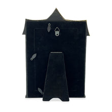 Isaac Jacobs 4x6 Haunted-House Shaped Picture Frame, Photo Tabletop & Wall Display Hanging Display & Home Décor_#color_black_with_gold_4x6
