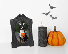 Isaac Jacobs 4x6 Tombstone-Shaped Halloween Picture Frame, Photo Tabletop & Wall Display Hanging Display & Home Décor_#color_Matt Black_4x6