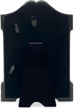 Isaac Jacobs 4x6 Tombstone-Shaped Halloween Picture Frame, Photo Tabletop & Wall Display Hanging Display & Home Décor_#color_Matt Black_with_Silver_4x6