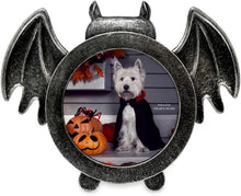 Isaac Jacobs 4x4 Bat-Shaped Picture Frame With Ears And Wings Detail, Photo Tabletop & Wall Display Hanging Display & Home Décor_#color_matt_black_with_silver_4x4