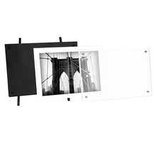 Isaac Jacobs Magnetic Acrylic Metal Easel_Frame#color_Black_5x7 (Horizontal)