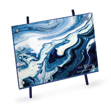 Isaac Jacobs Magnetic Acrylic Metal Easel_Frame#color_Navy_4x6(Horizontal)