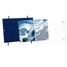 Isaac Jacobs Magnetic Acrylic Metal Easel_Frame#color_Navy_5x7(Horizontal)
