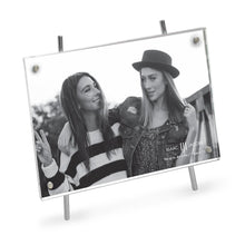 Isaac Jacobs Magnetic Acrylic Metal Easel_Frame#color_Silver_4x6(Horizontal)