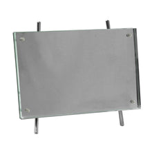 Isaac Jacobs Magnetic Acrylic Metal Easel_Frame#color_Silver_5x7(Horizontal)
