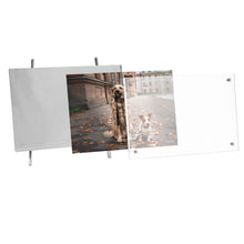 Isaac Jacobs Magnetic Acrylic Metal Easel_Frame#color_Silver_5x7(Horizontal)
