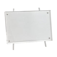 Isaac Jacobs Magnetic Acrylic Metal Easel_Frame#color_White_4x6(Horizontal)