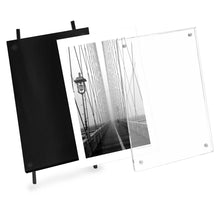Isaac Jacobs Magnetic Acrylic Metal Easel_Frame#color_black_5x7 (Vertical)
