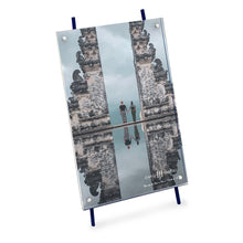 Isaac Jacobs Magnetic Acrylic Metal Easel_Frame#color_navy_5x7(Vertical)