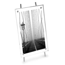 Isaac Jacobs Magnetic Acrylic Metal Easel_Frame#color_silver_5x7(Vertical)