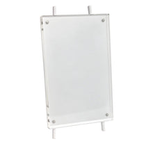 Isaac Jacobs Magnetic Acrylic Metal Easel_Frame#color_white_4x6 (Vertical)