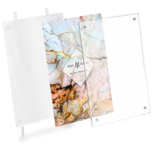 Isaac Jacobs Magnetic Acrylic Metal Easel_Frame#color_white_4x6 (Vertical)