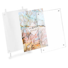 Isaac Jacobs Magnetic Acrylic Metal Easel_Frame#color_white_5x7(Vertical)