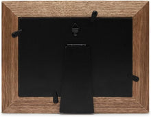 Isaac Jacobs Wood Sentiments Cat "Meow" Picture Frame, Keepsake Photo Frame with Easel and a Hanging Tabs for Tabletop, Desktop & Wall Display_#color_brown_5x7_horizontal