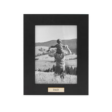 Isaac Jacobs Wood Sentiments "Dad" Picture Frame, Keepsake Photo Frame with Easel and a Hanging Tabs for Tabletop, Desktop & Wall Display_#color_Black_5x7_Vertical