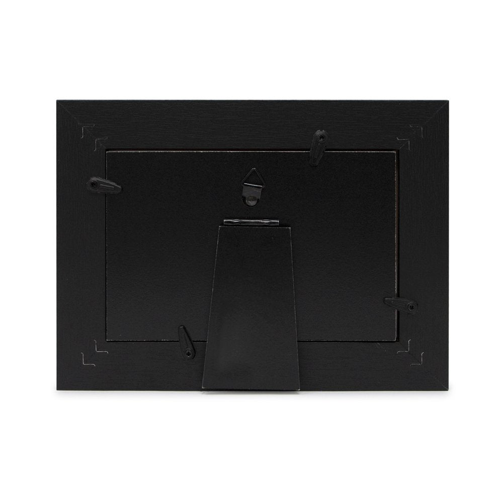 Isaac Jacobs Wood Sentiments "Dad" Picture Frame, Keepsake Photo Frame with Easel and a Hanging Tabs for Tabletop, Desktop &amp; Wall Display_