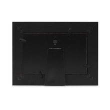 Isaac Jacobs Wood Sentiments "Dad" Picture Frame, Keepsake Photo Frame with Easel and a Hanging Tabs for Tabletop, Desktop & Wall Display_#color_Black_4x6_Horizontal