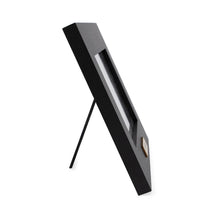 Isaac Jacobs Wood Sentiments "Dad" Picture Frame, Keepsake Photo Frame with Easel and a Hanging Tabs for Tabletop, Desktop & Wall Display_#color_Black_4x6_Vertical_back