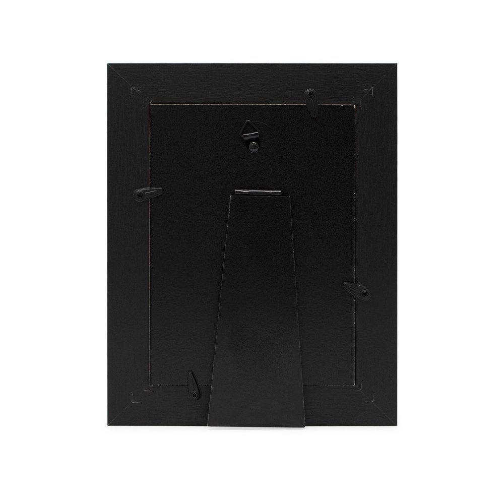 Isaac Jacobs Wood Sentiments "Dad" Picture Frame, Keepsake Photo Frame with Easel and a Hanging Tabs for Tabletop, Desktop &amp; Wall Display_